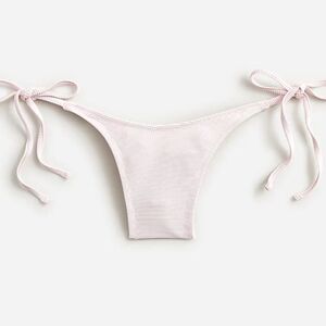 J Crew Ribbed Curved Waist Cheeky String Bikini Bottom BE805 S